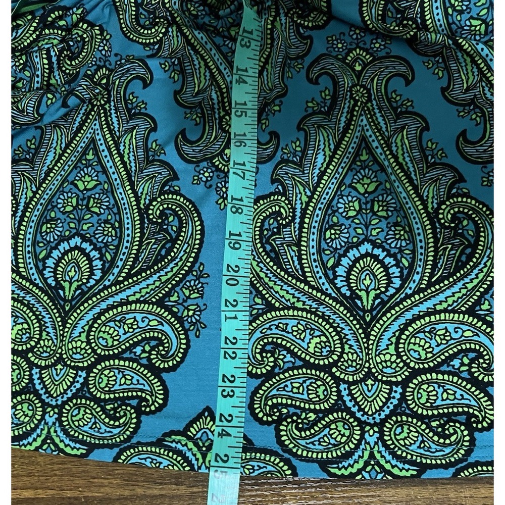 Bob Mackie Teal and Turquoise with green,Paisley design last photo best color! - Picture 7 of 12